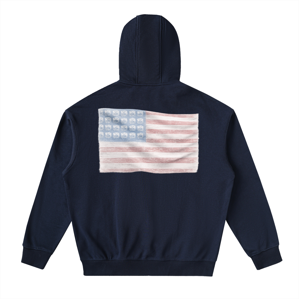 Drop-Shoulder Zip Up Hoodie