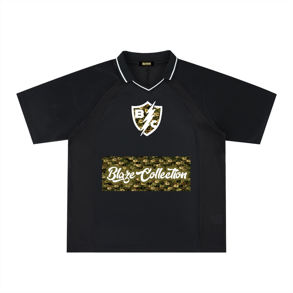 Striped V-Neck Soccer Jersey