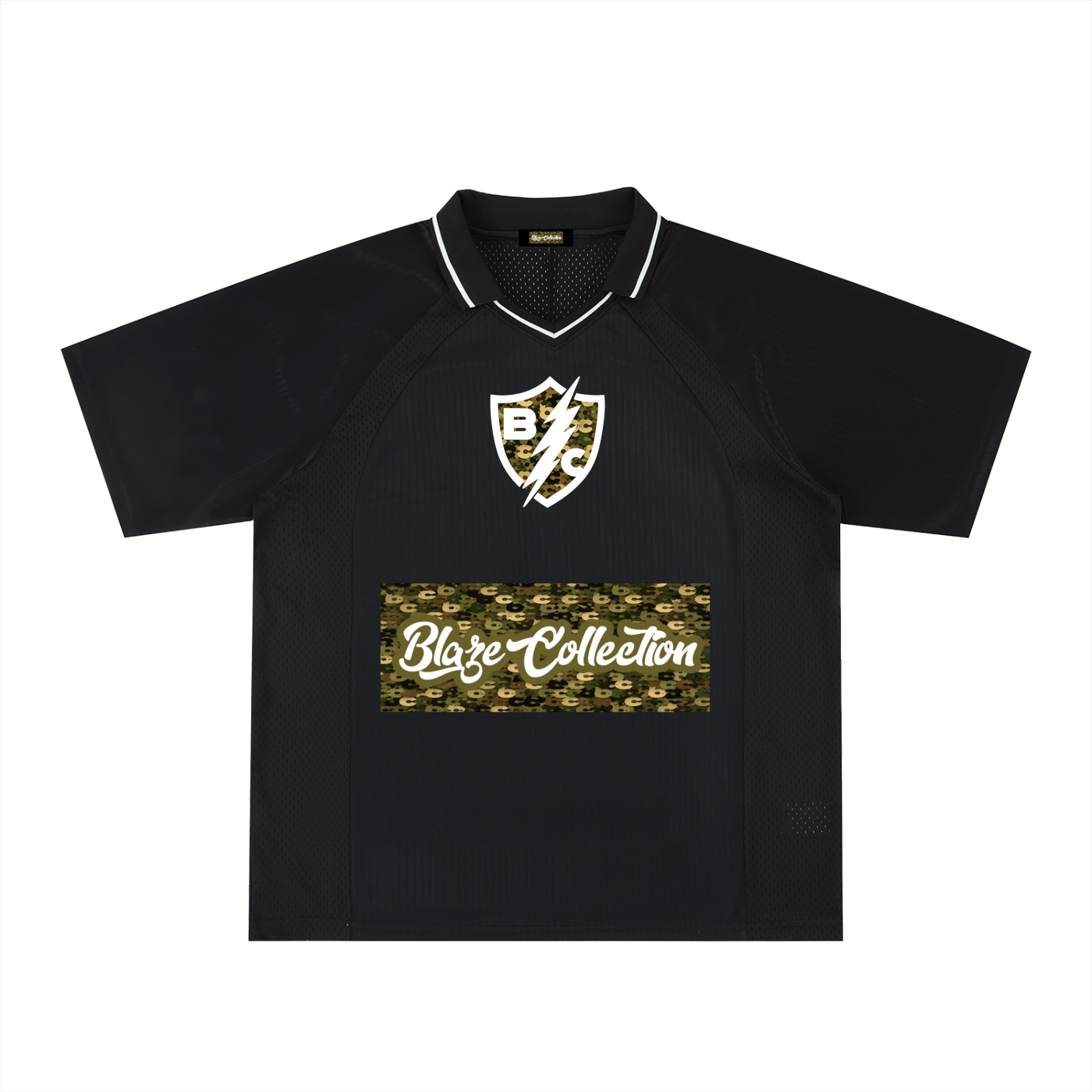 Striped V-Neck Soccer Jersey