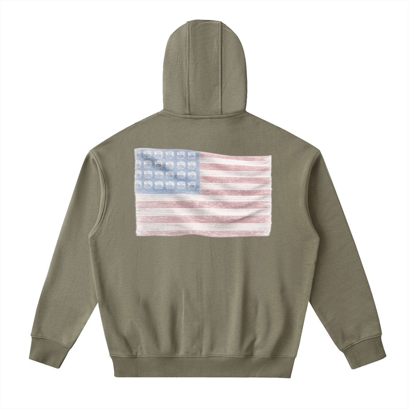 Drop-Shoulder Zip Up Hoodie