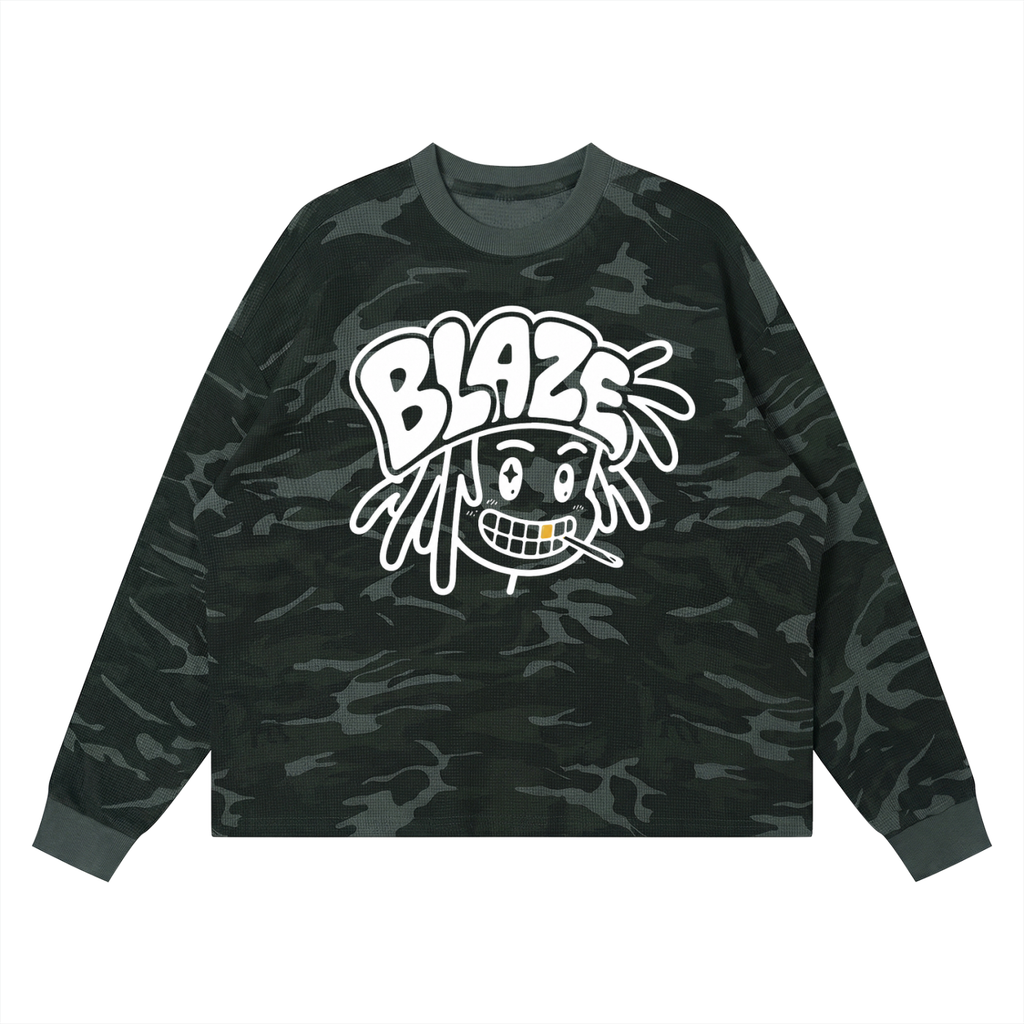 Unisex Waffle Boxy Long Sleeve T-Shirt
