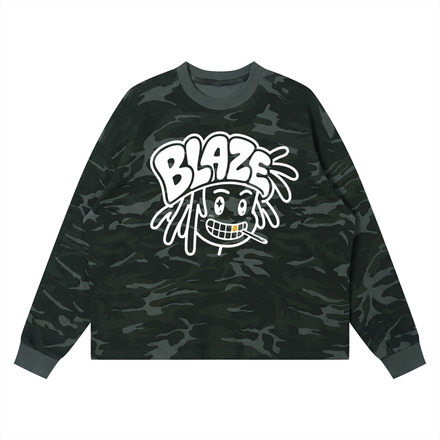 Unisex Waffle Boxy Long Sleeve T-Shirt
