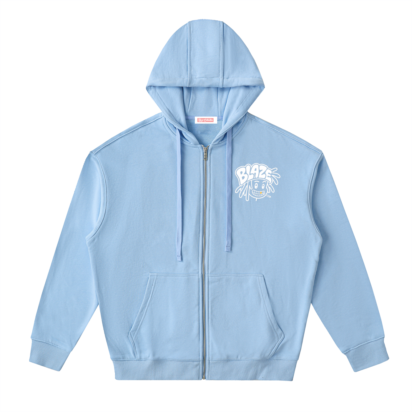 Drop-Shoulder Zip Up Hoodie