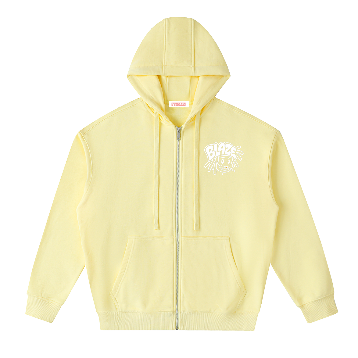 Drop-Shoulder Zip Up Hoodie