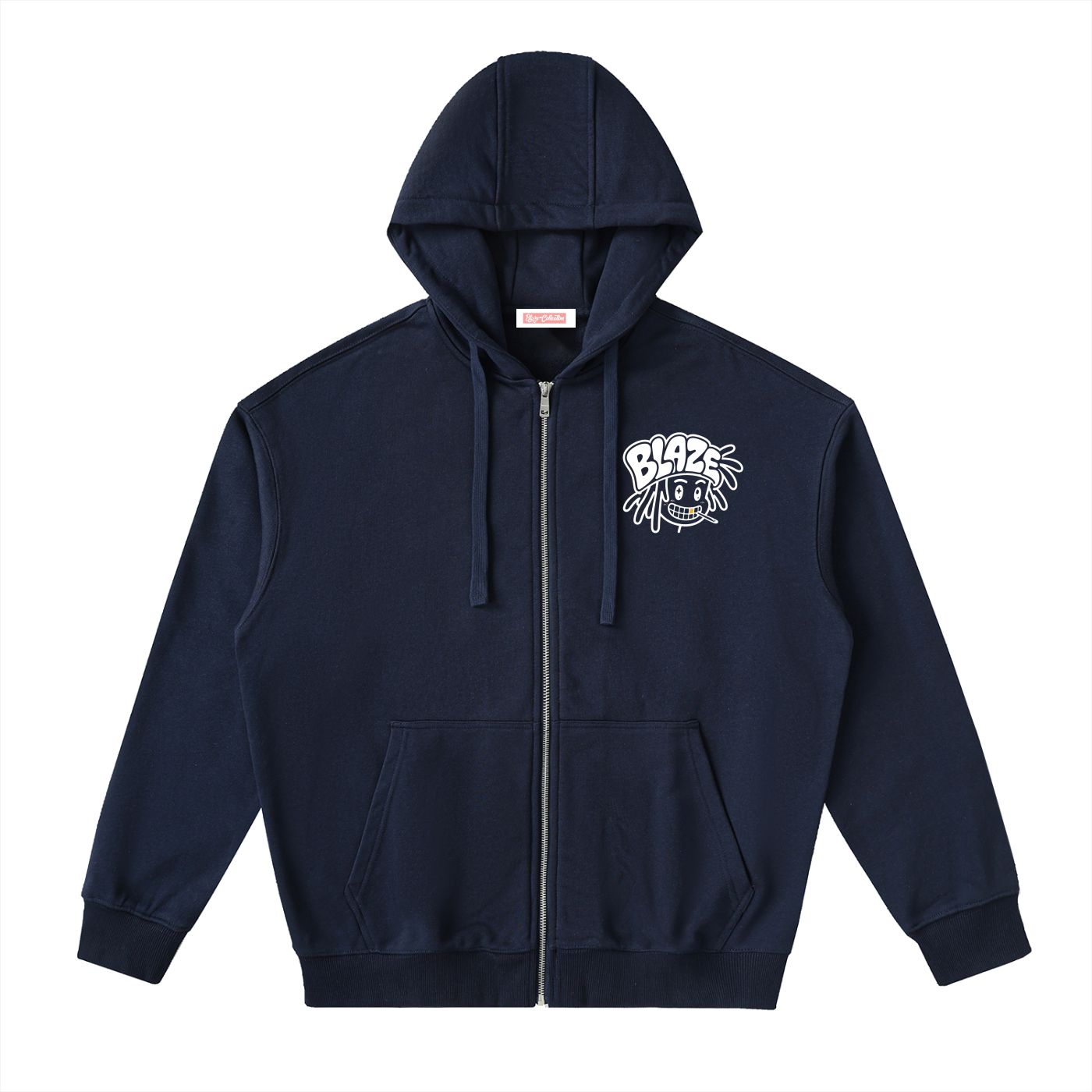 Drop-Shoulder Zip Up Hoodie