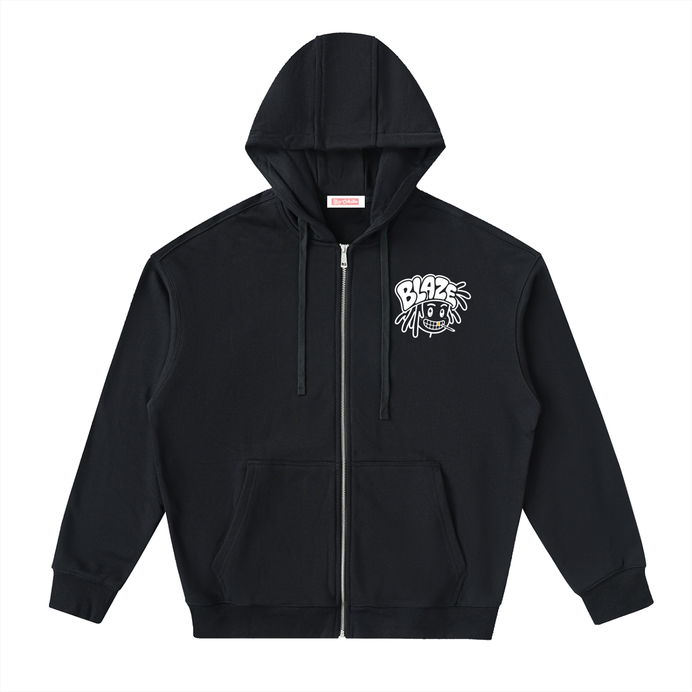 Drop-Shoulder Zip Up Hoodie