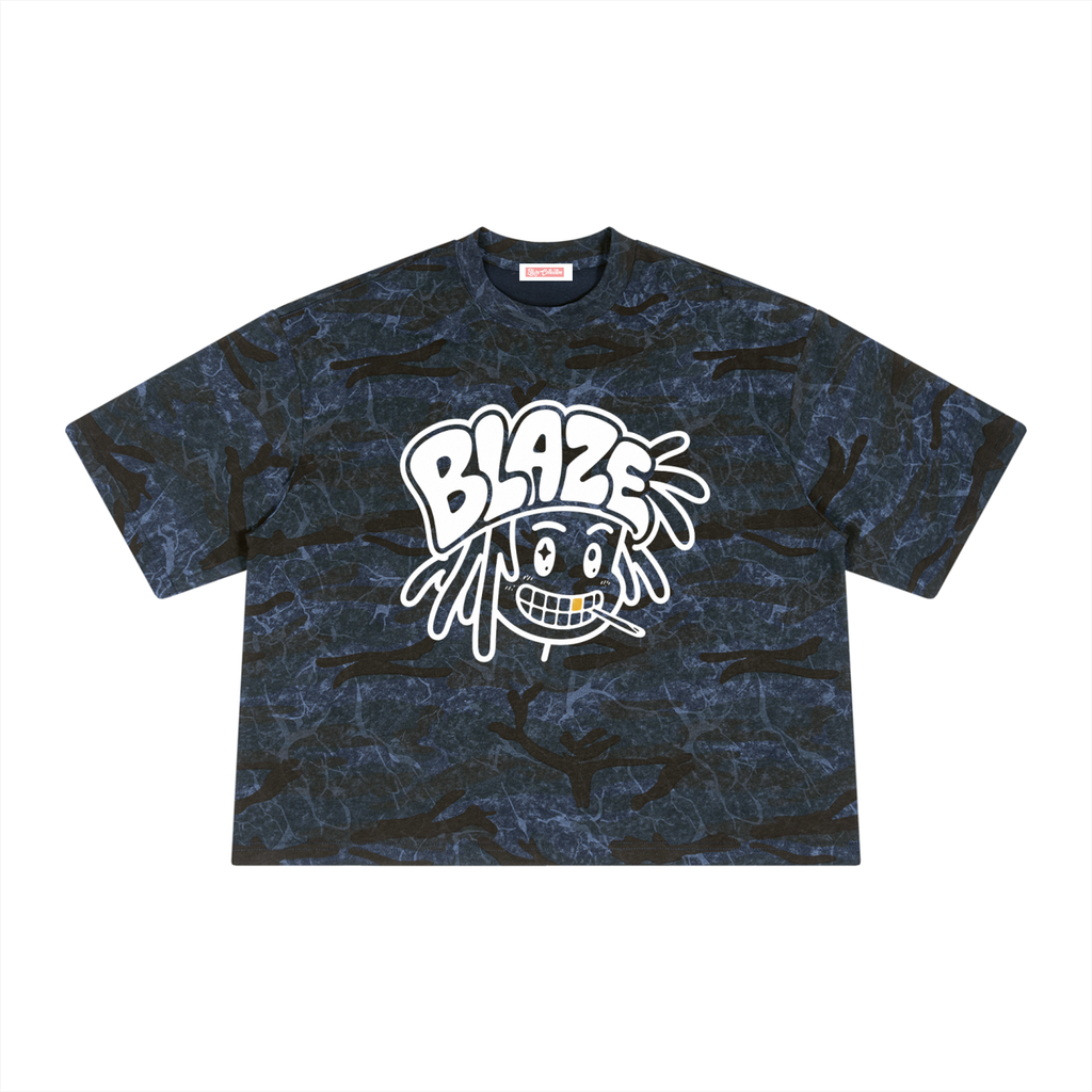 Unisex Boxy Camo Print T-Shirt
