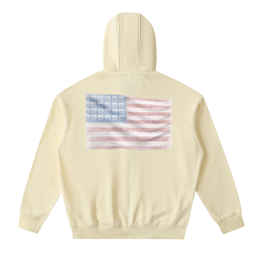 Drop-Shoulder Zip Up Hoodie