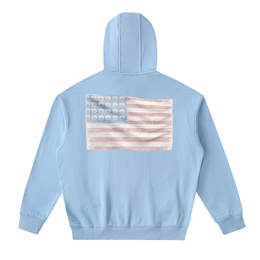 Drop-Shoulder Zip Up Hoodie