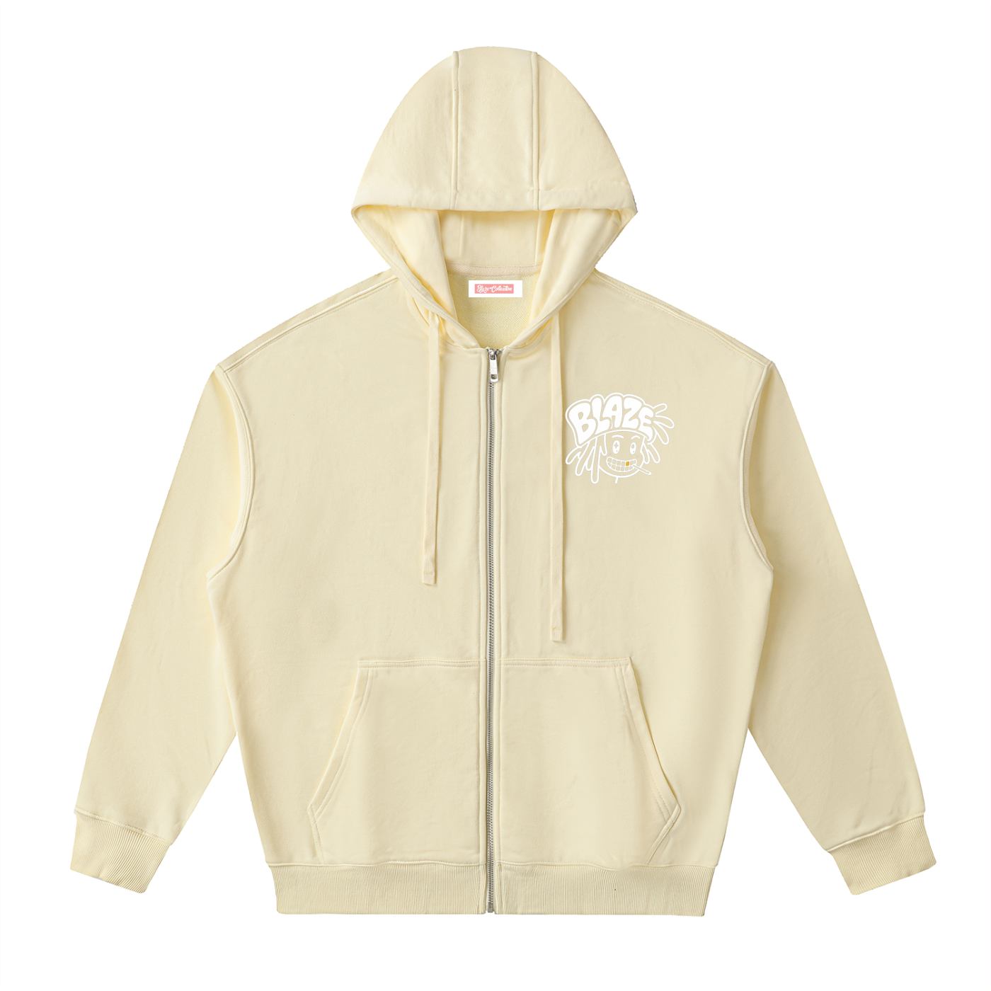 Drop-Shoulder Zip Up Hoodie